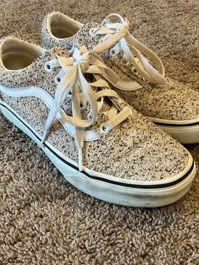Vans Boucle Knit Pink Tan Shoes Womens 6.5 Men’s 5